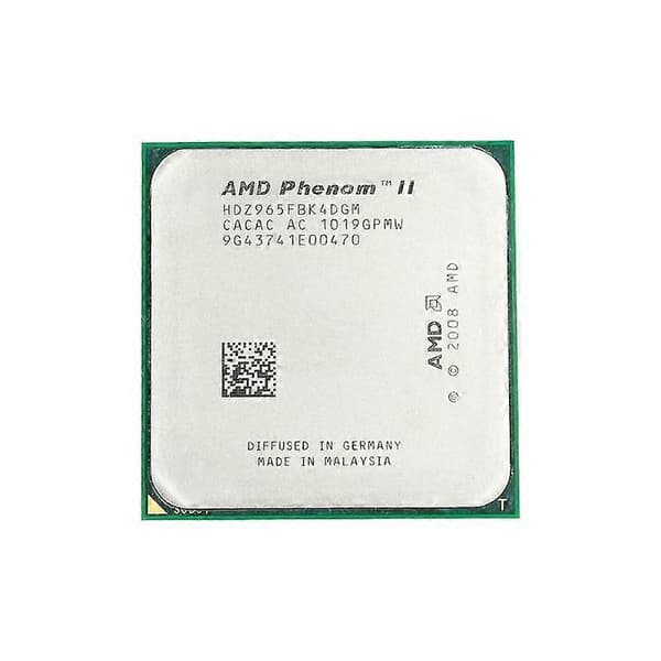 Phenom II X4 965 CPU - Socket AM3, 4 kerner, 4 tråde, 3.40GHz, 6MB L3 Cache, 125W TDP.
