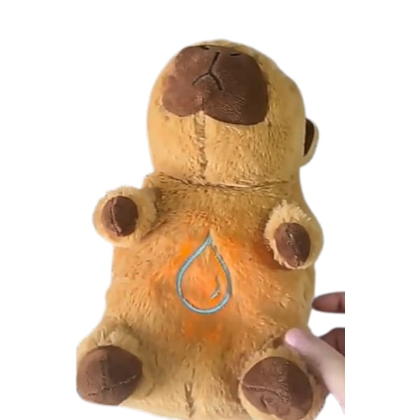 Andas Capybara Glowing Lugnar Baby till Sömn Plysch Leksak Docka Present Andning brown
