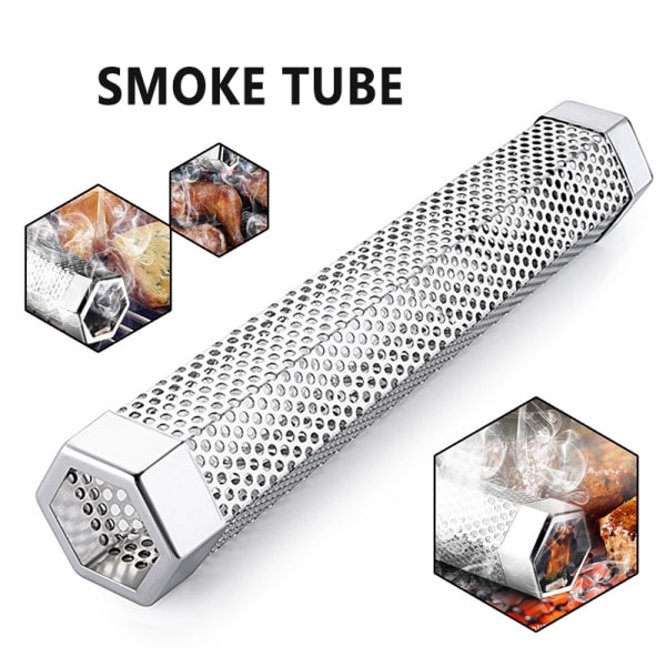 BBQ Grill Rostfri Rökpipa Träpellets Kallrökare Grilltillbehör 30 cm 30 cm