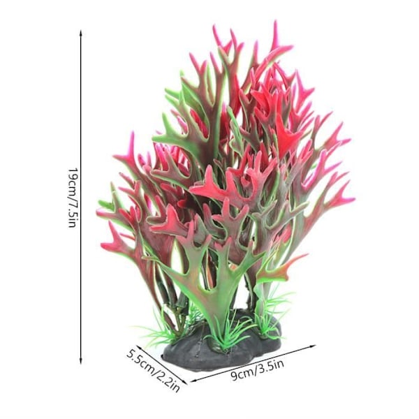 XUY Konstgjord vattenväxt för akvarielandskap Hjortkorall (QL2056C)
