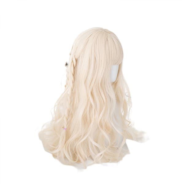 Lang krøllet hår ender kostume cosplay paryk