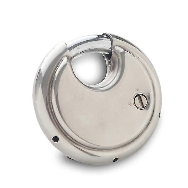 4-digit Combination Padlock, Round Disc with Hardened Steel Lock for Protection, Storage, Silver.CJY