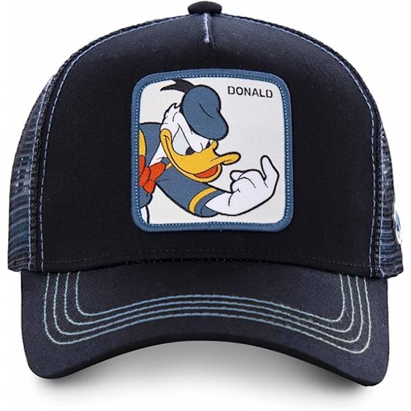 Tecknad Musse Pigg Kalle Anka Snapback Bomullsmössa för Män och Kvinnor Hip Hop Mesh Keps Direktförsäljning Donald Black