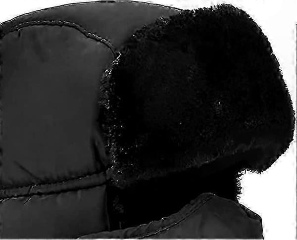 Unisex Vintermössa med Fuskpälsbräm för Skidåkning och Utomhusaktiviteter (Grå)