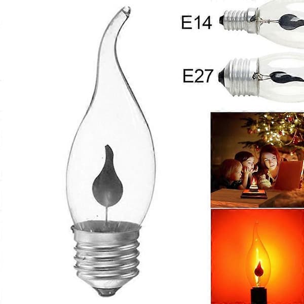 3W 220V E14/E27 LED-simulaatio liekkikynttilä koristelamppu JIKAIX 2 E14