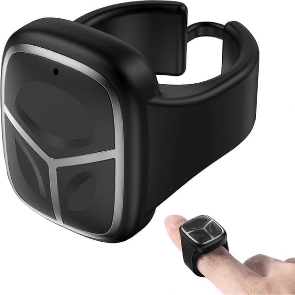 Wireless Bluetooth Mouse Mini Intelligent Handheld Finger Ring Mouse Bluetooth Portable Laptop Mouse Rechargeable Remote Control Thumb Mouse (FMY)