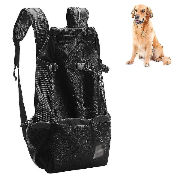 Ryggsäck för hundtransport för små och medelstora husdjur Ryggsäck Transportör Svart Black M