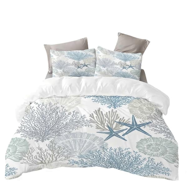 Vuodevaatesetti Merellinen vuodevaatesetti Merellinen pussilakana Twin Full Queen Kevyt
