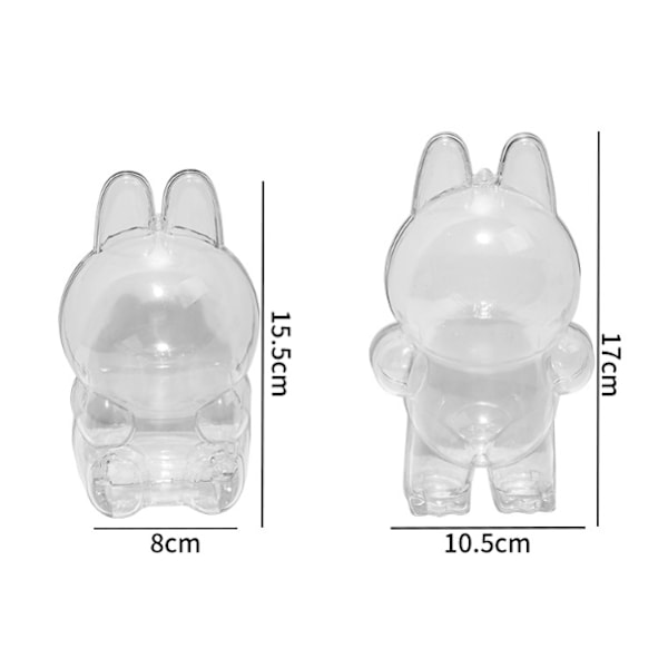 LABUBU transparent skyddsskal skyddande hölje dammtät ryggsäck hänge sit