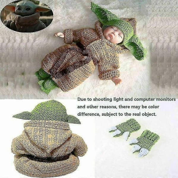 Yod Strikket Hæklet Kostume Fotorekvisit Sæt