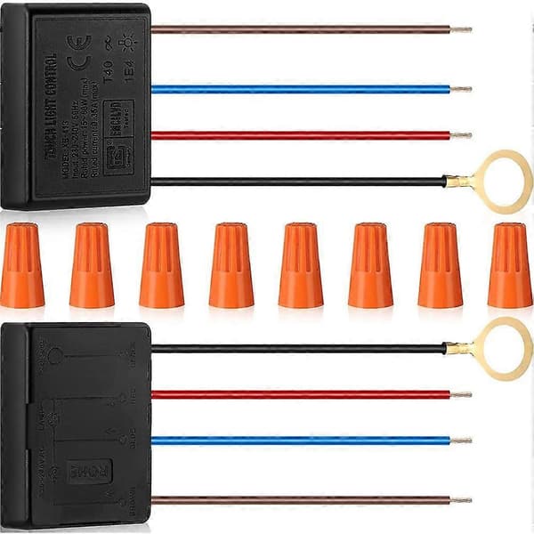 Touchlampa Switch, Touchlampa Kontrollmodul för Dimbar LED, Lamp Switch Ersättningssats med Kabel black