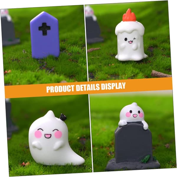 1 Set Halloween Ornament Miniatyr Träbro för Litet Hus