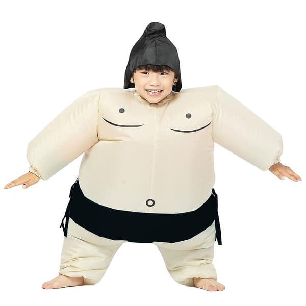 Oppusteligt sort sumokostume S