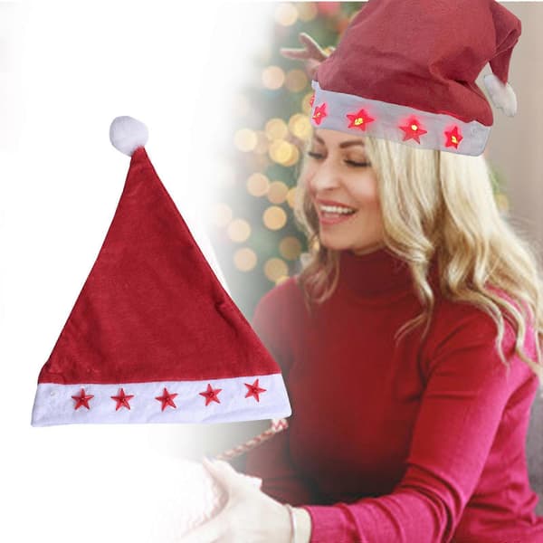 10 stk. lyse LED-julehuer med lysende stjerne og farverige lys til julefester CJY Multicolor