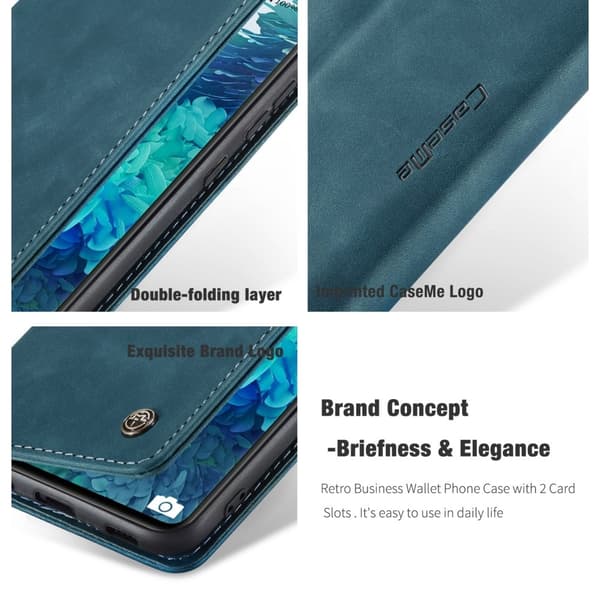 Samsung Galaxy S20 FE - CASEME Retro-kotelo - Sininen
