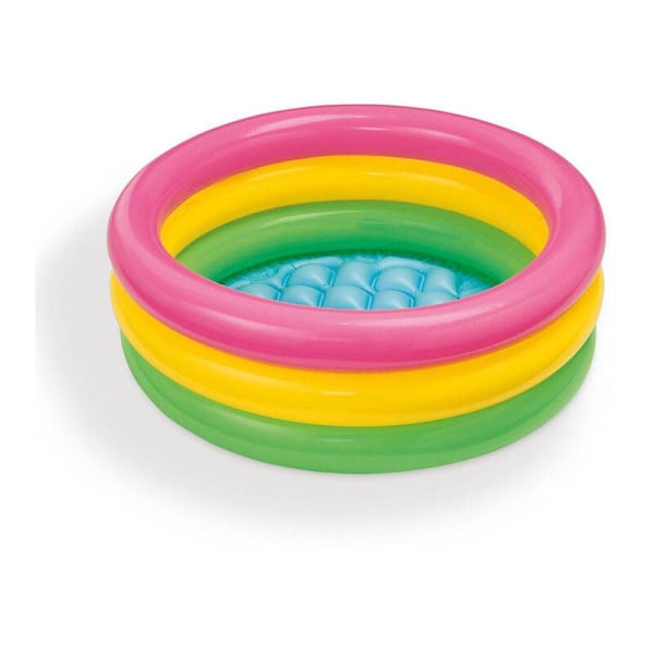 Oppustelig børnepool 61x22cm med 3 oppustelige ringe til børn +6 år