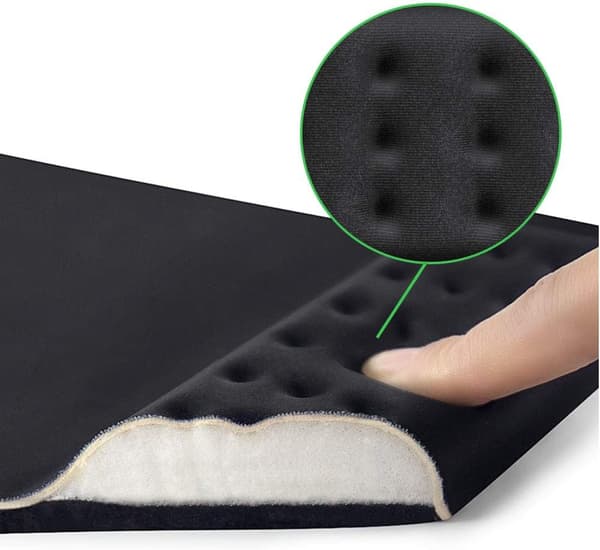 Gamingmusemåtte med håndledsstøtte, ergonomisk håndledsstøtte til computermus, sort