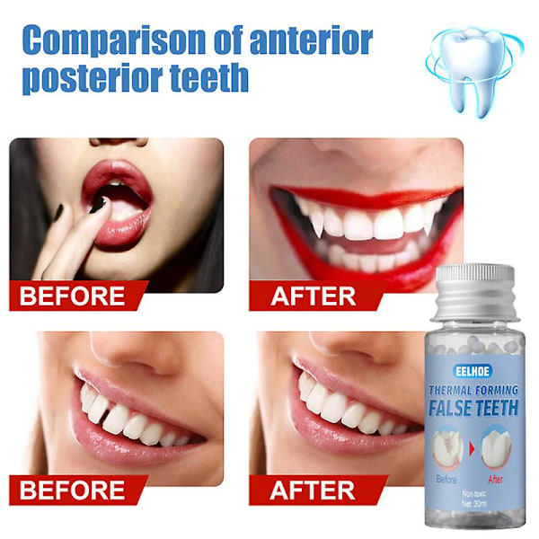 Superstarkt formbart dentalt lim Naturligt harts proteslim Temporär sminkreparation trasiga utrymmen löständer fast lim 20g