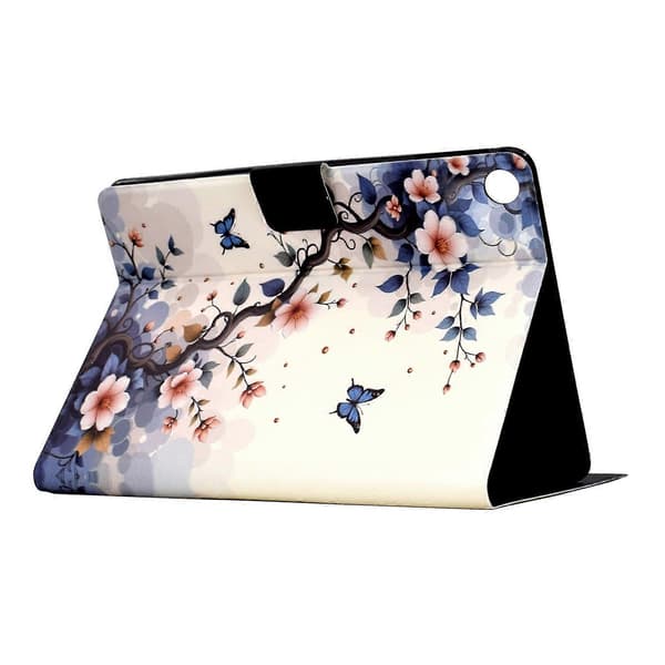 Stativetui til Kompatibel Samsung Galaxy Tab A9+ med Mønsterprint, Læder Tablet Etui med Auto Væk/Sov Multi Multicolor Pink Flower