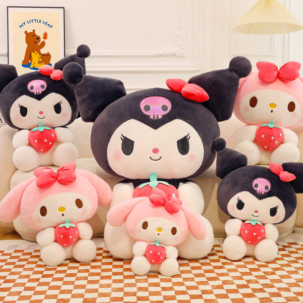 Kuromi Strawberry Melody Dukke Plysj Stor Dukke Melody 40CM Melody Melody 40CM