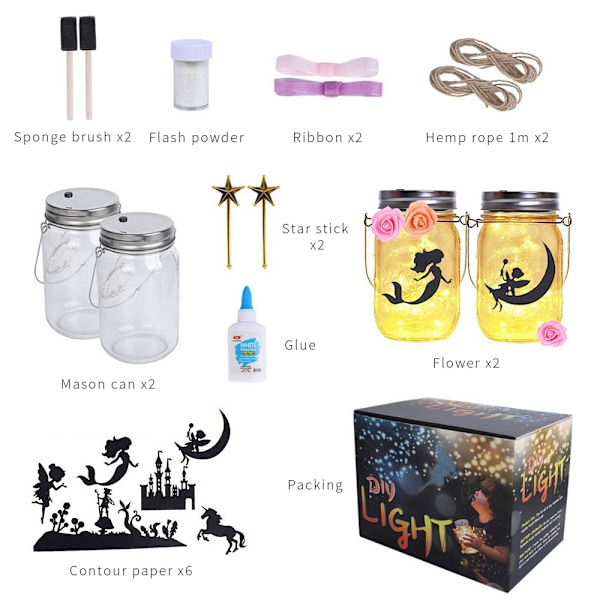 Kreativt DIY-kit för barn - Presenter till barn Fjärrkontroll Nattljus Barn Gör - Konstprojekt Aktivitet