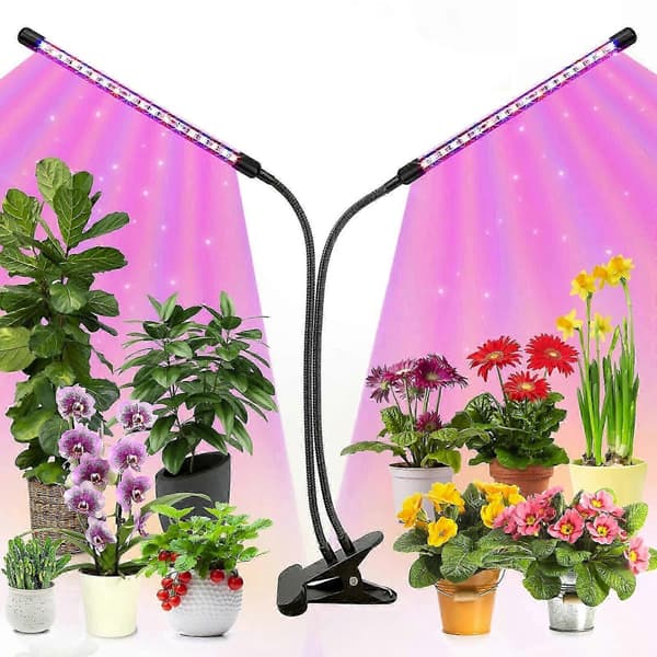 Fuld Spektrum LED Grolys til Indendørs Planter, 3/9/12H Timer, 10 Dæmpbare Niveauer, 3 Skiftetilstande
