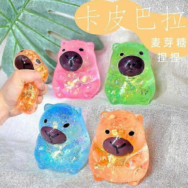 3 stk. Capybara Sugar Squishy Stressbolde, Kawaii Capybara Sugar Ball Squishy Legetøj til Børn og Voksne, Sanselegetøj til Påskekurve