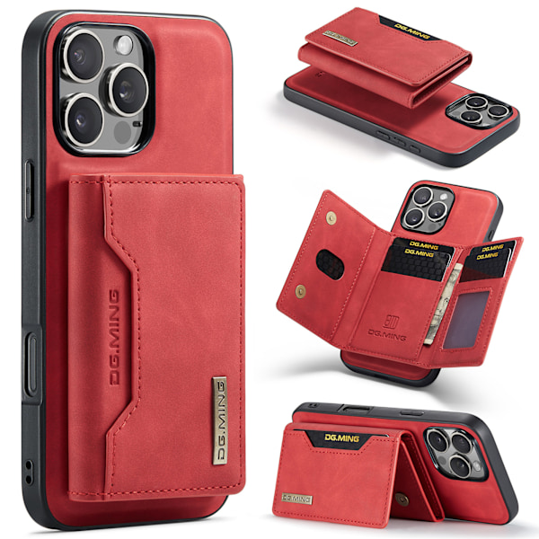 Påskesalg! Magnetisk iPhone-deksel av høy kvalitet med kortlomme, magnetisk delt mobiltelefondeksel Kombinasjon-Brun Kombinasjon-Brun Combination-Brown IP14 Pro