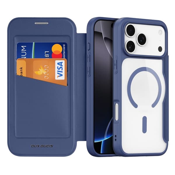 DUX DUCIS iPhone 17 Pro Skin X Pro Wallet - Blue Blå blue