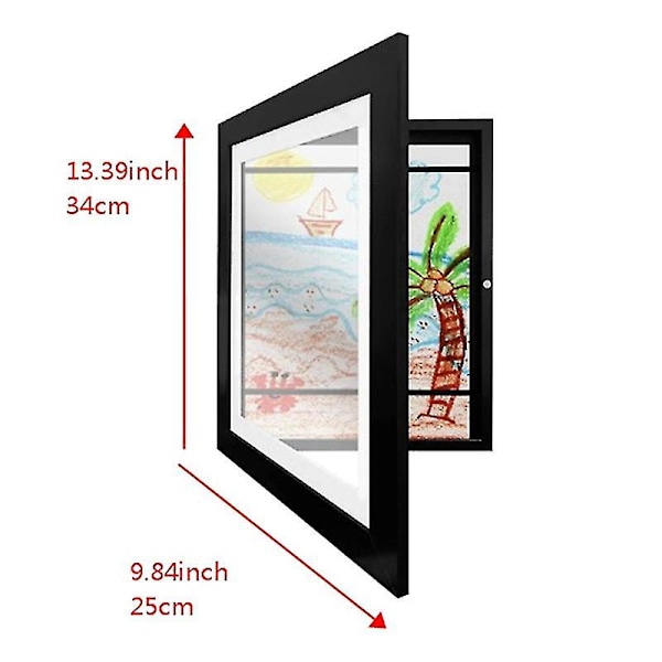 My Little Davinci Trebilde Ramme i Tre med 20 Ark - Perfekt for Barnekunst black