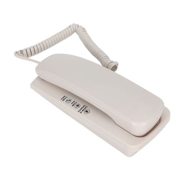 KXT1042 Vægtelefon Fastnettelefon med mute- og genopkaldsfunktion, distributionsinterface, ovalt knapdesign (hvid)