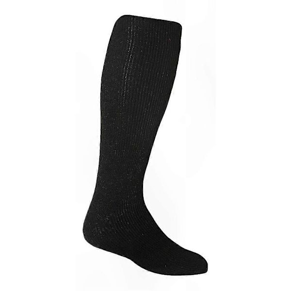 Vintervärme Termiska strumpor för män med fleecefoder för knähög komfort Black 12-14 uk