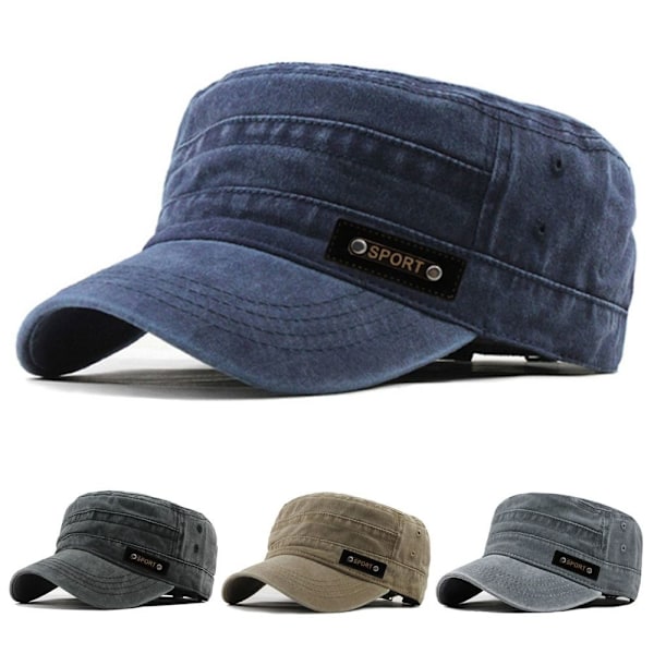 Miesten Camouflage Army -hattu Camo Military Cadet Combat -kalastuslippis Navy Blue