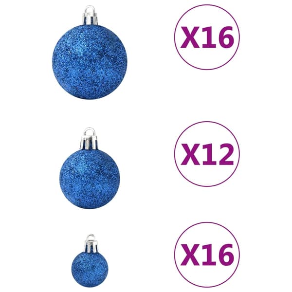 vidaXL Julgranskulor 100 st Blå Blå blue