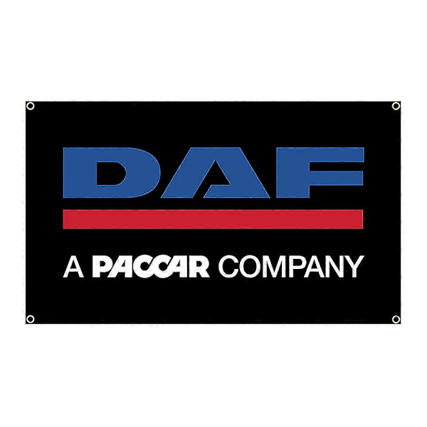90x150cm Daf Trucks Flagga Polyester Tryckt Racingbil Banner Garage Eller Utomhus För Dekoration QIZ065 4 Holes In 4 Corners 90 x 150cm