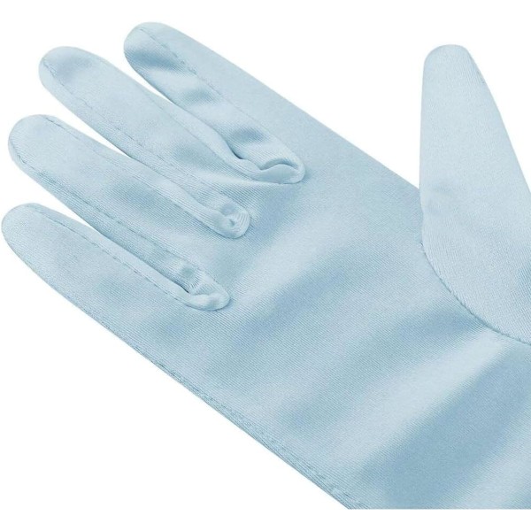 Prinsesse Elsa Kostymetilbehørssett for Barn, Inkluderer Flette, Tiara, Hansker og Tryllestav 6pcs - blue