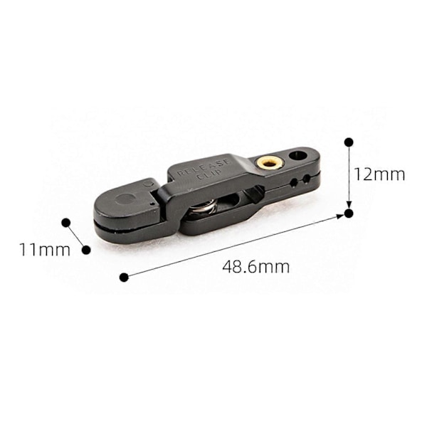 10x Planer Boards/Utlösningsklämmor för Havsfiske, Trolling Line Clip, Justerbar Black