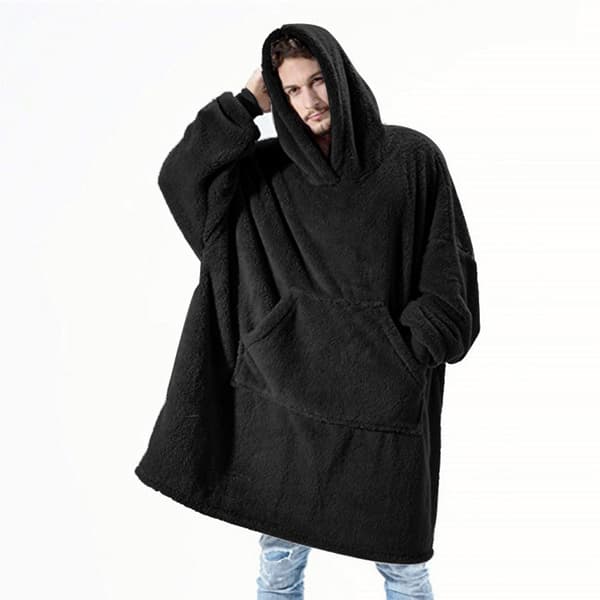 Oversized hættetrøje til børn og voksne med kængurulomme og hætte