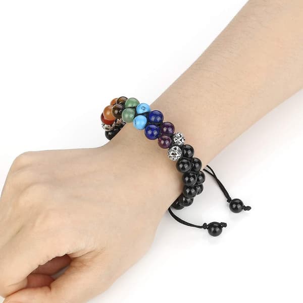 Reiki Healing Krystal Ædelsten, Gamma Sten Perle Vævet Armbånd, Justerbart, Smykker Til Kvinder (La