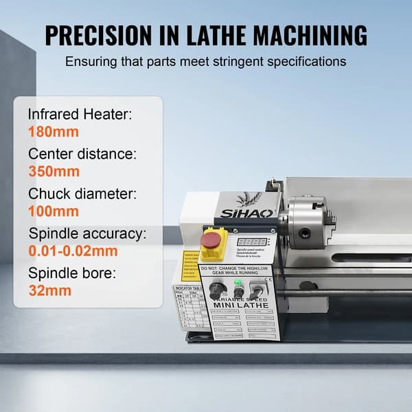 SIHAO Svarvchuck diameter 125/100 mm Säkerställer säker fastspänning av arbetsstycken vit
