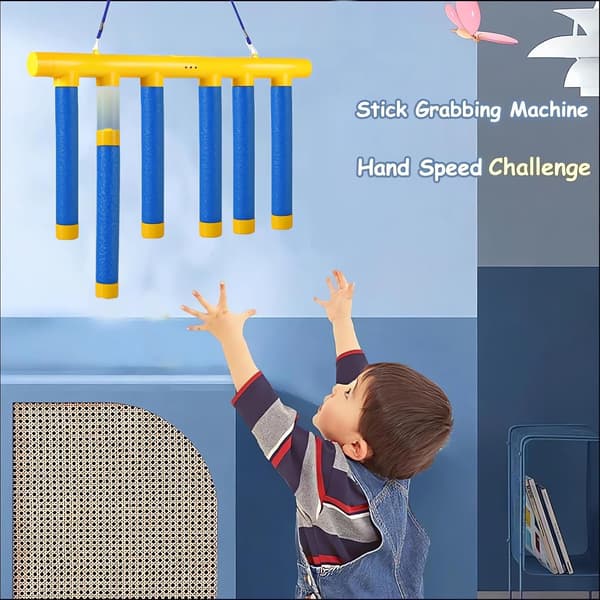 Reflex Drop Sticks Challenge Game Hand Eye Coordination Training Toy Upgrade Fjärrkontroll 3 Justerbar Hastighet