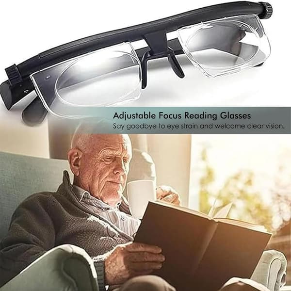 Justerbara läsglasögon, Prima variabla glasögon för när- och långsynthet, 2-pack