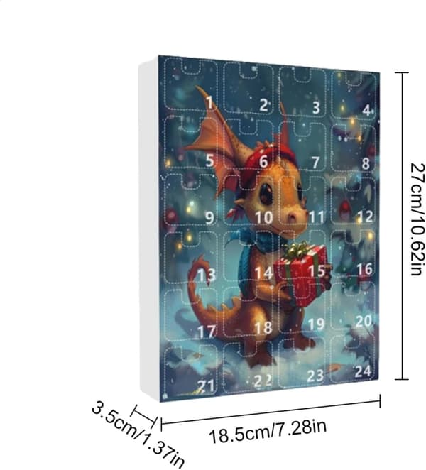 2025 Børnenes Drage-tema Julekalender - 2D Akryl Dyreformede Dekorationer