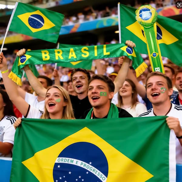 VM 2026 Fodbold Fan Support Kit 11 dele VM Merchandise til Fans Tilbehør Flag Tørklæde Briller Jubelstave Klapper & Kampprogram Plakat (Braz