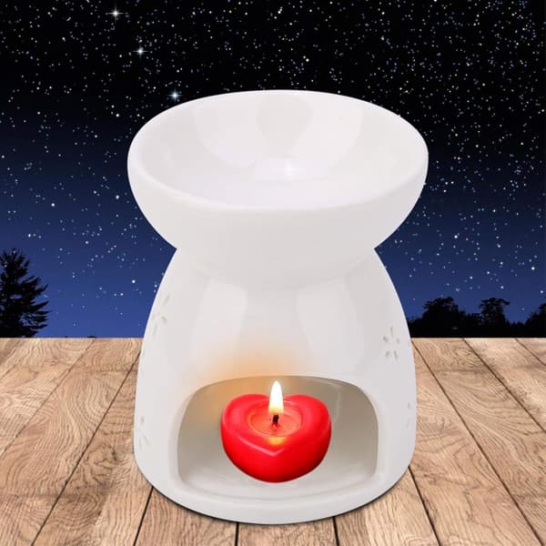 Voksbrenner Keramisk Eterisk Oljebrenner Stearinlys Varmere Oljediffuser Stearinlys Telysholder Stearinlys Brenner Vokssmelter Aromaterapi (Kjærlighet)