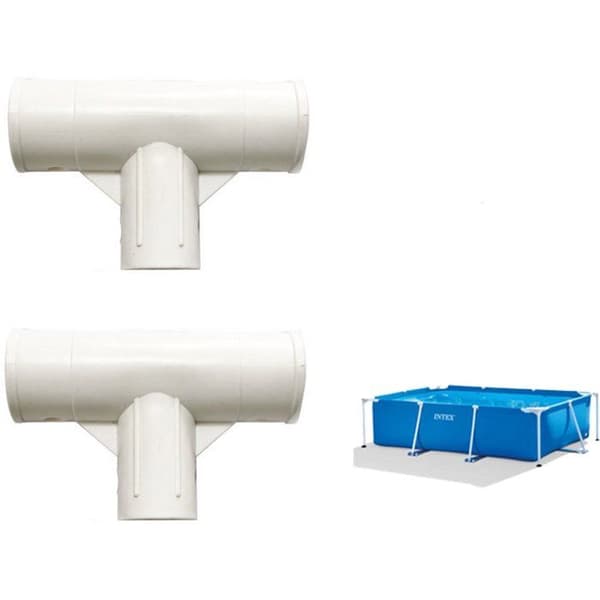 Lämplig för Intex 28273 T-koppling – för rektangulära ramar upp till 450 cm – 2 stycken – 450 x 220 x 84 cm