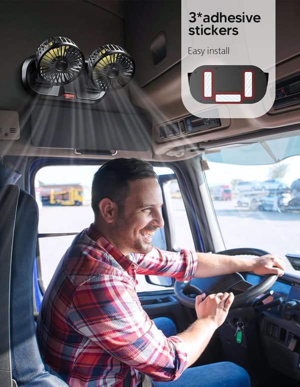 Kaksipäiset tuulettimet autoon 360° kierto