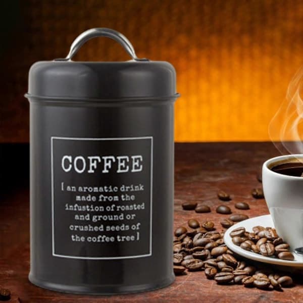 Kaffebeholder Slikkrukke Chokoladekrukke Tørfoder Lufttæt Låg 1,2l Snacks Slik Organizer Køkkenbeholder Til Skab Hylde Blå Blue