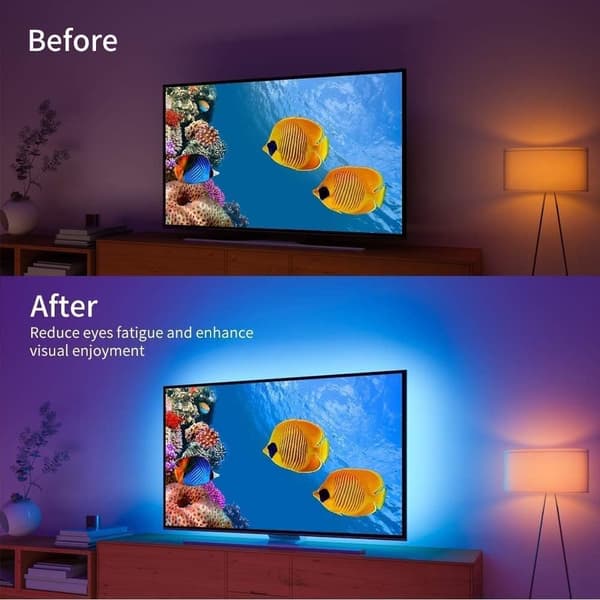 Tejp Bluetooth USB LED-strip 5050 SMD 5V USB RGB-ljus Flexibel LED-ljustejp RGB Självhäftande TV Skrivbordsdiod 2m