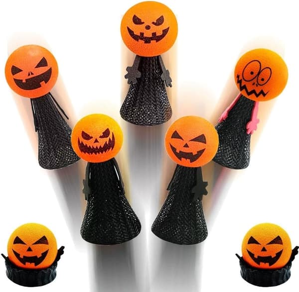 Hoppande leksaker 12 st nyhet pumpahuvud Halloween-festartiklar